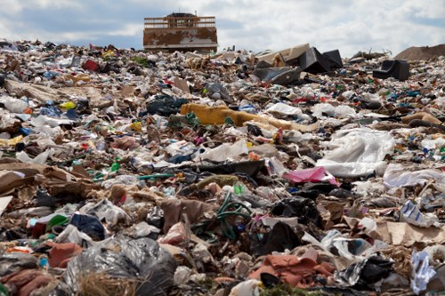 Business waste removal team in action at Brent Cross