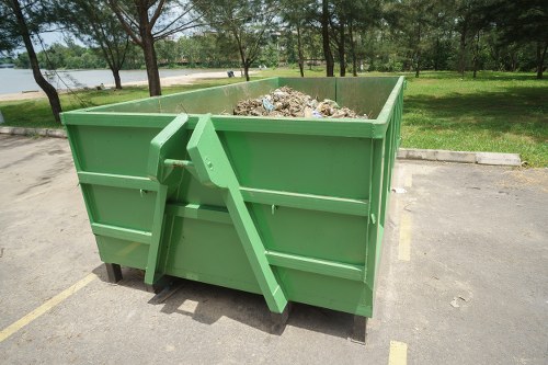 Commercial waste collection vehicles at Brent Cross